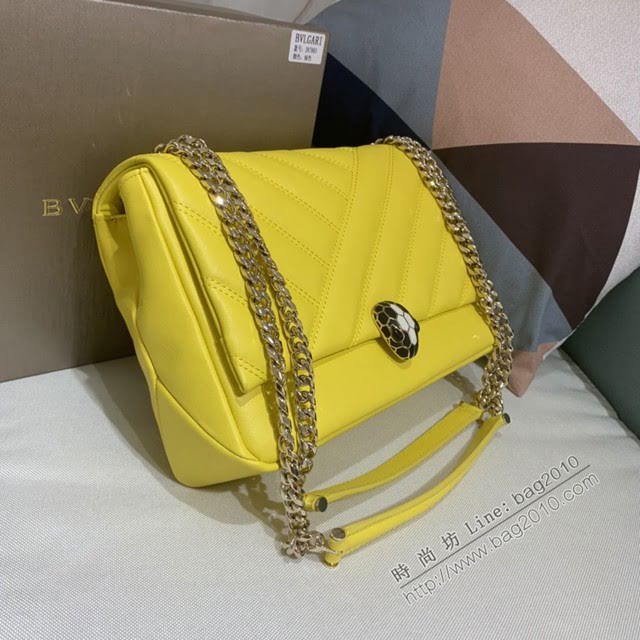 Bvlgari女包 寶格麗2020新款 幾何形狀牛皮鏈條單肩斜挎女包 古力娜紮同款 287983  fyd1565